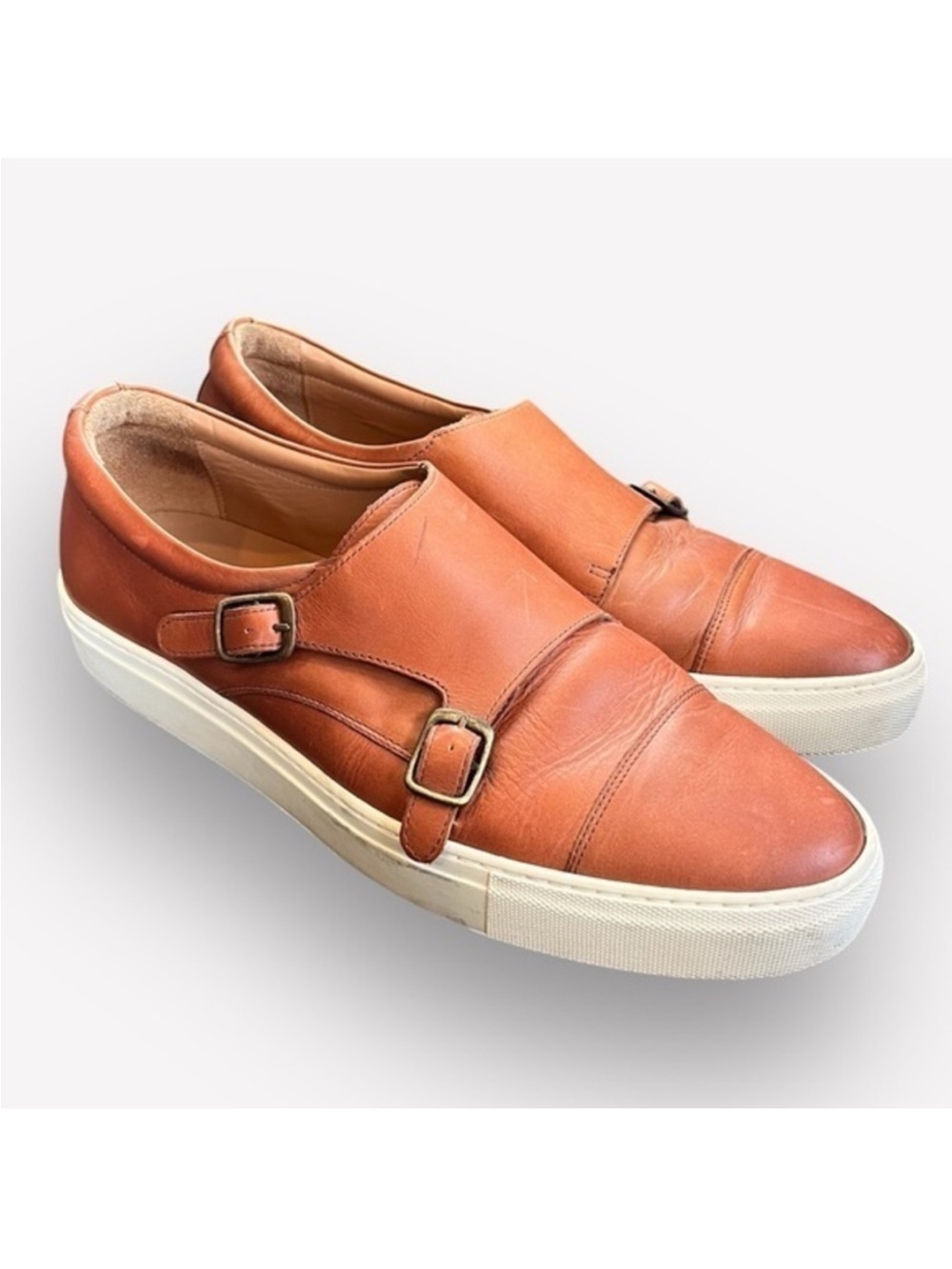 🇪🇸🥑Taft Gable Double Monk Strap Brown Leather Dress Sneaker Shoes Size 13